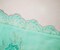 Aqua-Silver Nylon Embroidered Floral Sequined Scallop Chiffon Woven Fabric By the Yard